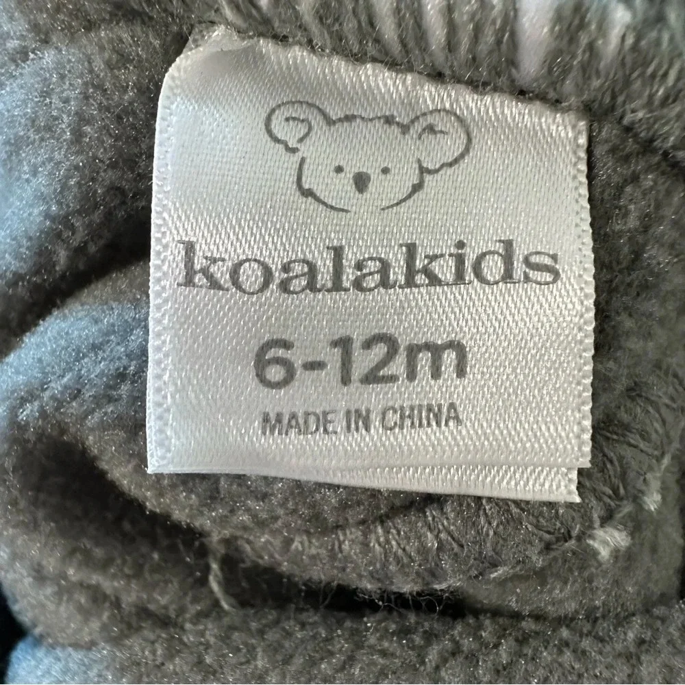 Koala kids baby boy size 6-12 months blue and grey knit beanie